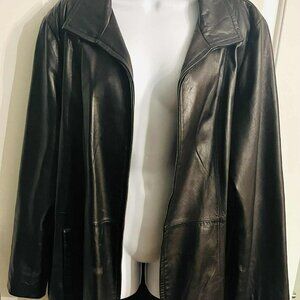 Vintage Nina West Black Leather Jacket Women’s XL 1990s Classic